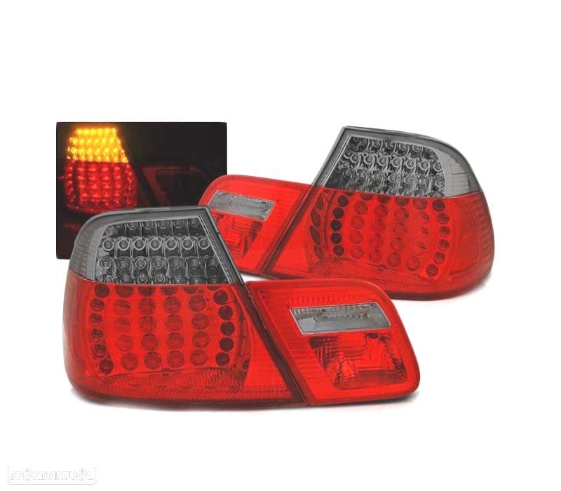 FAROLINS TRASEIROS BMW E46 COUPÊ 99-03 LED DINÂMICO VERMELHO FUMADO ESCURECIDO LOOK M3 - 1
