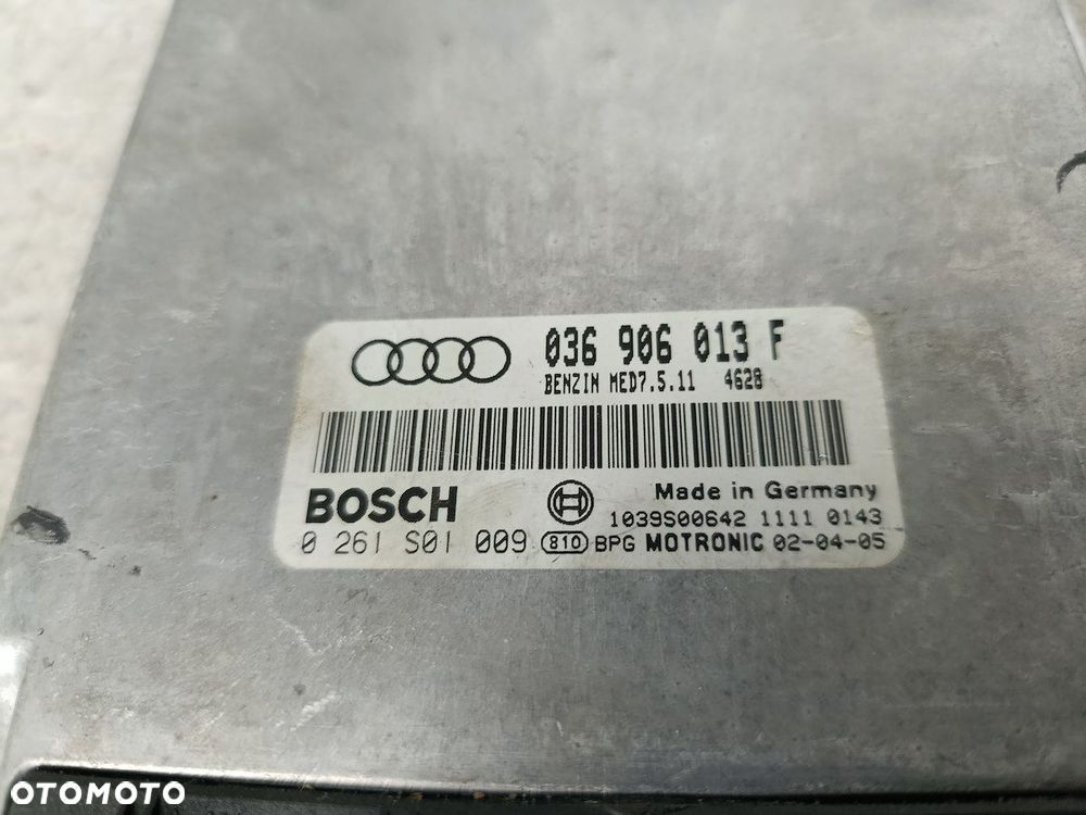 KOMPUTER, STEROWNIK AUDI A2 8Z 036906013F   0261S01009 BOSCH 1.6 FSI - 3