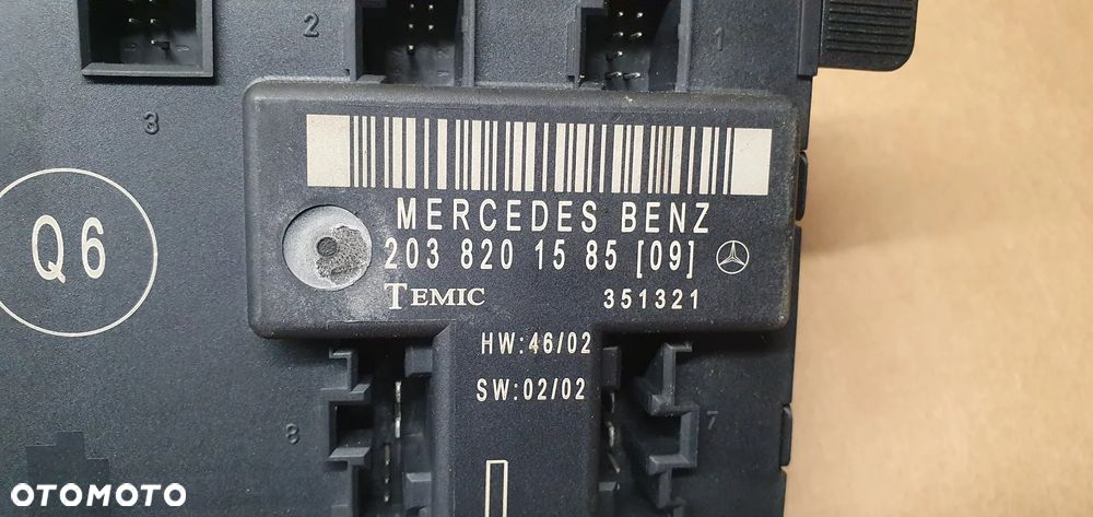 Moduł sterownik drzwi lewy przód Mercedes W203 2038201585 - 4