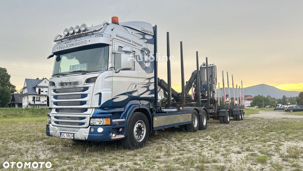 Scania R730 V8 6x4 + Przyczepa GLOGGER DO DRWNA - 1