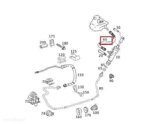 MERCEDES SLK CLK W203 SPRINTER Przewod hydrauliczny zespolu pedalow - 2