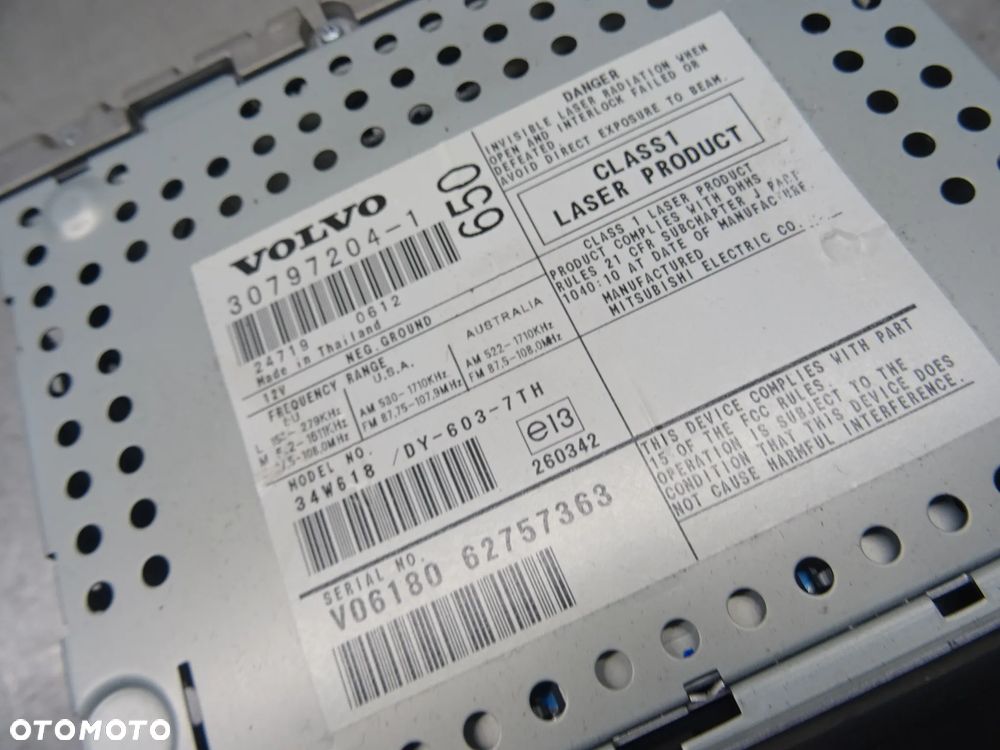 VOLVO S60 LIFT 2.4B RADIO RADIOODTWARZACZ 30797204 HU650 - 5