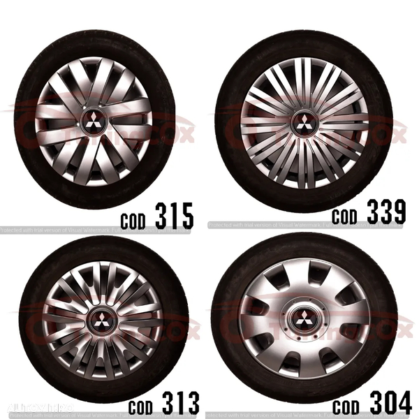 Capace roti R15 Mitsubishi la set de 4 buc,Capace janata aliaj