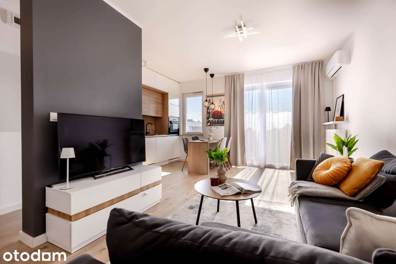 2 pokoje 47,9 m² | klimatyzacja, balkon i garaż | ul. Jutrzenki