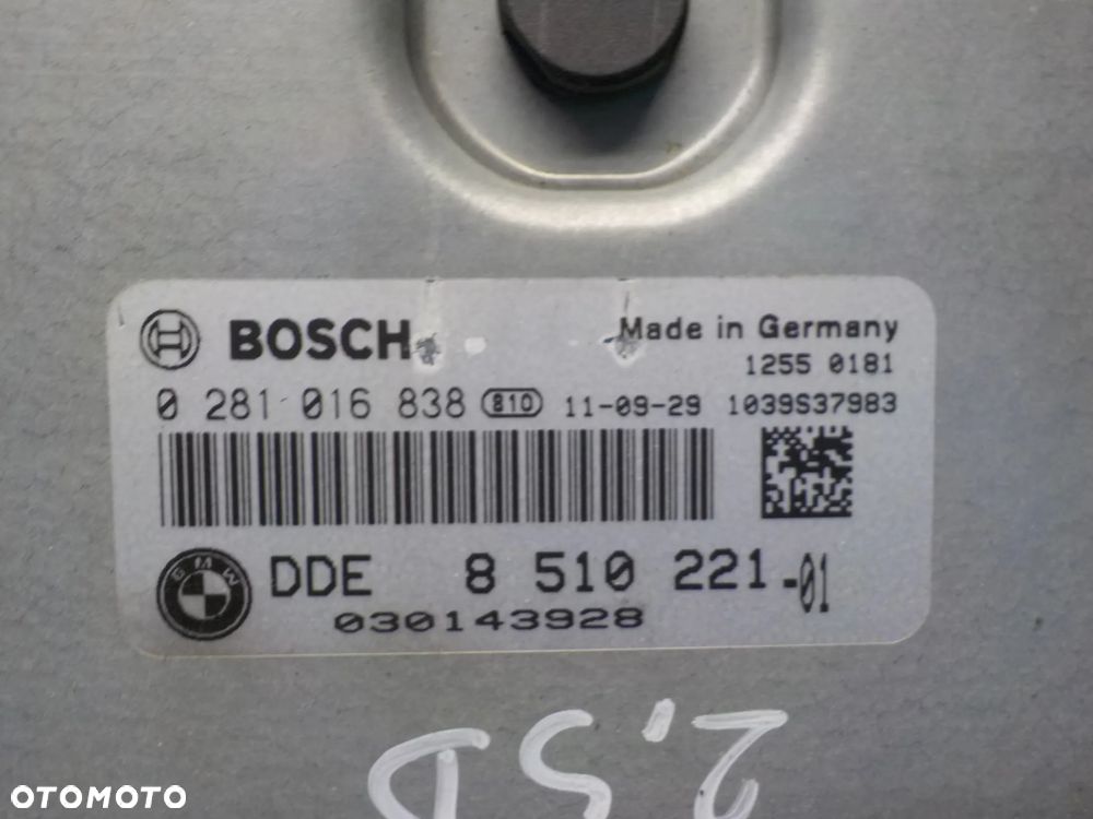 BMW 3 E90 E92 3.0 D 2.5D KOMPUTER MODUŁ STEROWNIK SILNIKA 0281016838 - 2
