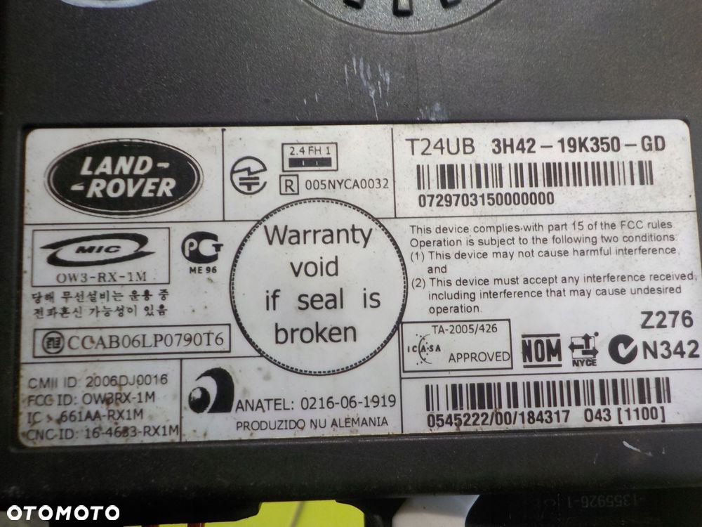 RANGE ROVER SPORT I 2.7 TDV6 07r modul BLUETOOTH 3H42-19K350-GD - 15