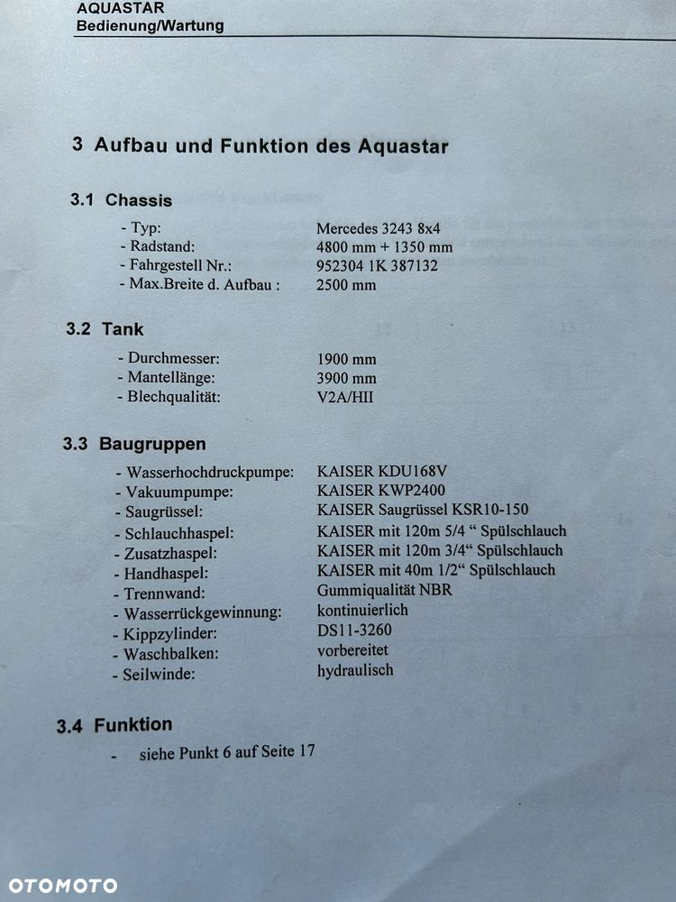 Mercedes-Benz ACTROS 3243 KAISER AQUASTER WUKO - 13