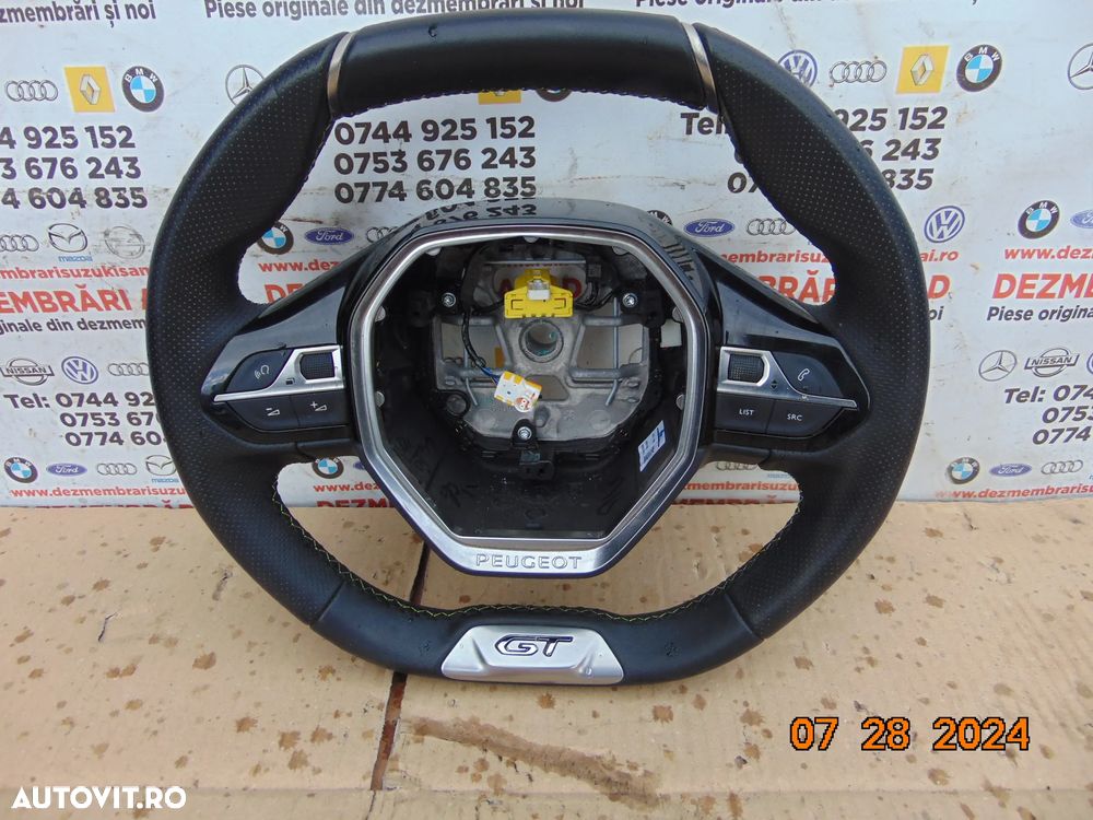 Volan piele Peugeot 208 GT Line volan cu comenzi peugeot 2008 gtLine 208  cod 98255045zd - 2