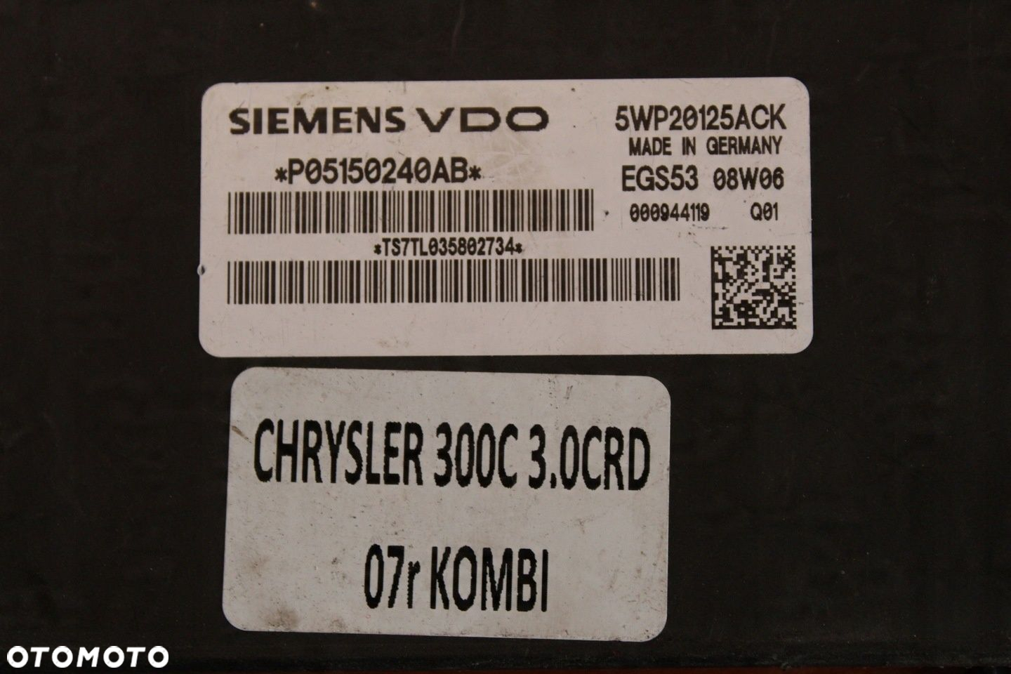STEROWNIK SKRZYNI BIEGÓW CHRYSLER 300C P05150240AB - 3