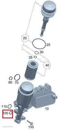 MERCEDES SPRINTER VITO Oring podstawy filtra dolny - 2