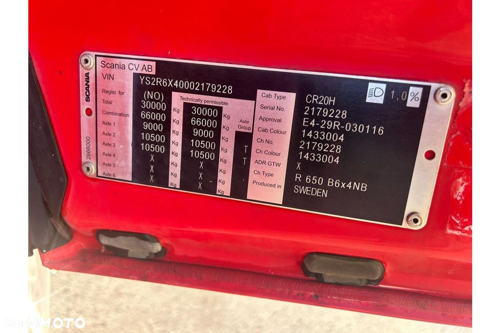 Scania R650 6X4 EURO6 + RETARDER - 26