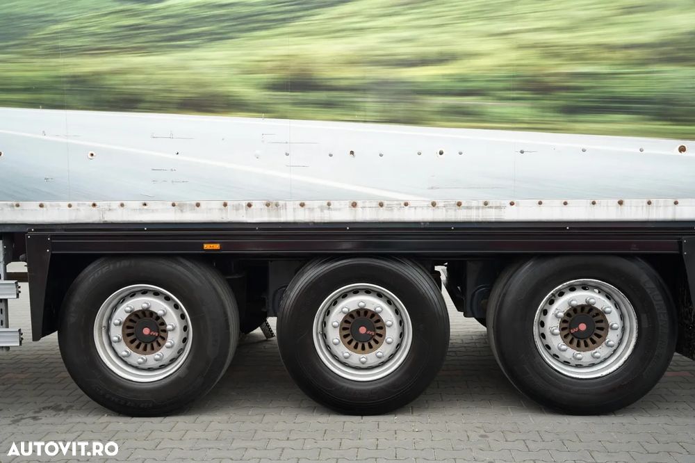 LeciTrailer CONTAINER / ELEVATOR PALFINGER 2.500 KG / AXĂ RIDICATĂ / SAF / PODEA REZISTENTĂ / OBLOANĂ RULOU - 20