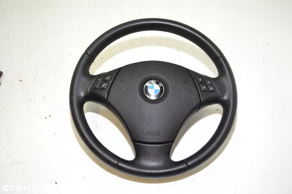 BMW E90 E91 KIEROWNICA SKÓRA PODUSZKA AIRBAG MULTIFUNKCJA - 2