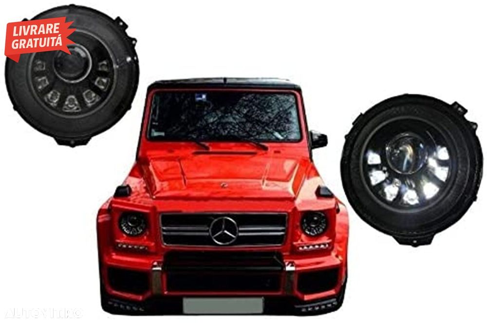 Faruri Bi-Xenon LED Mercedes G-Class W463 (2005-2017) M Square Look- livrare gratuita - 8