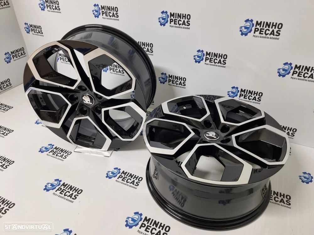 Jantes Look Skoda Octavia Altair em 18 Preto Polido (5x112) - 5
