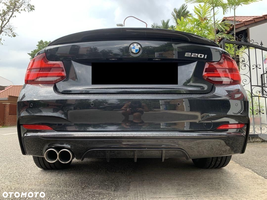 BMW F22 F23 Dyfuzor Tylnego Zderzaka M-performance Lotka Czarny Połysk - 5