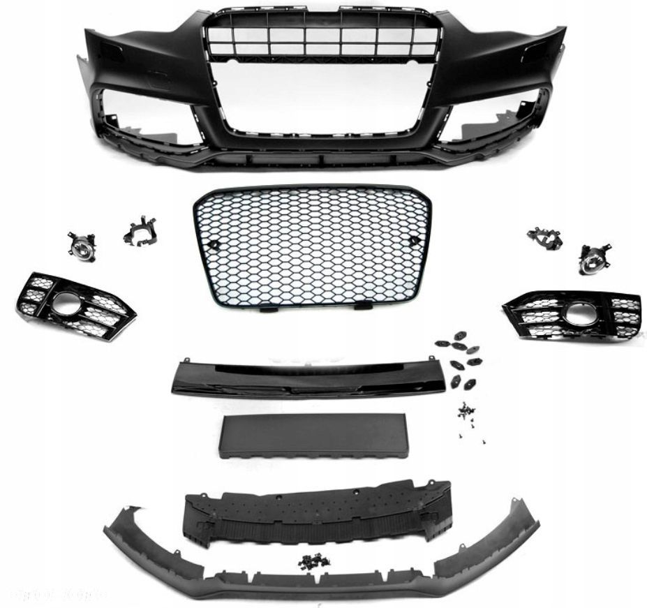 Zderzak przod kompletny kratki grill PDC RS S-look Audi A5 b8 8t Lift 2011- - 3
