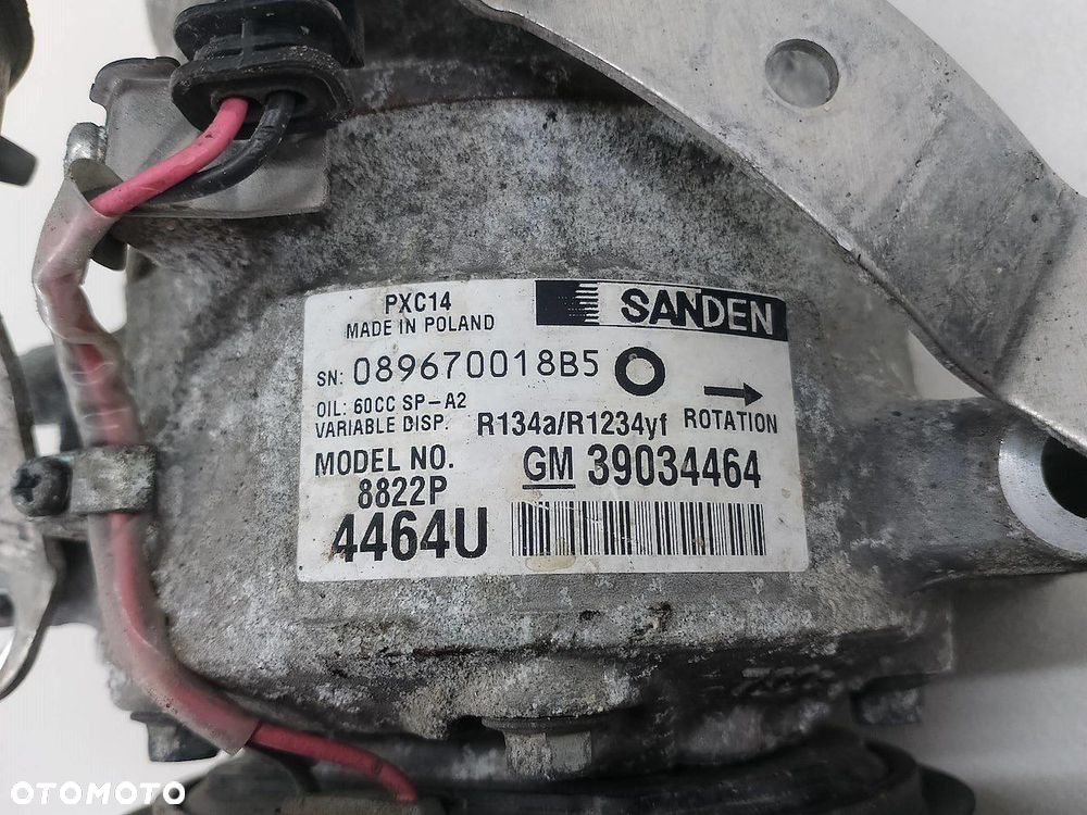 POMPA, SPRĘŻARKA KLIMATYZACJI OPEL ASTRA K 39034464 PXC14 1.6 CDTI - 7