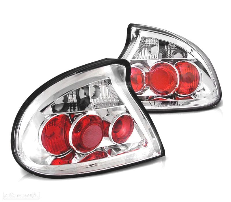FAROLINS TRASEIROS PARA OPEL TIGRA 94-00 VERMELHO CROMADO - 1