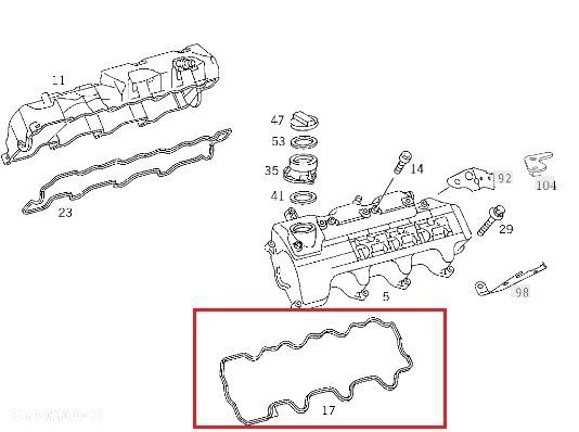 MERCEDES VITO VIANO Uszczelka pokrywy zaworow - 2