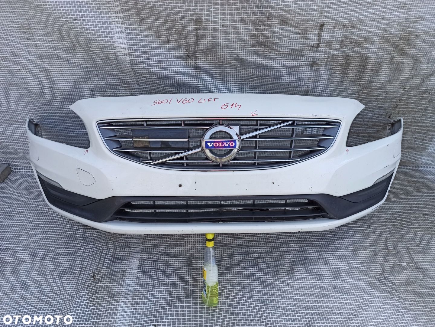 VOLVO S60 II V60 LIFT 13-18 ZDERZAK PRZEDNI PRZÓD KOMPLETNY BIAŁY 614 - 1