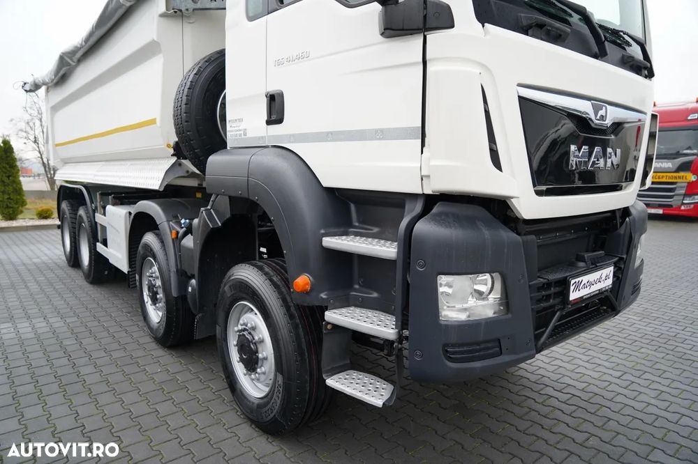 MAN TGS 41.460 / 8X6 / BASCULATOR SPATE / MANUAL / KH-KIPPER / NAVI / ANVELOPE 100% - 13