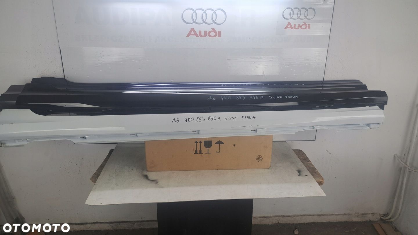 OSŁONA PROGU PRÓG LISTWA PROGOWA AUDI A6 S6 S-LINE C8 4K 4K0 4K9 2019-2023 - 1