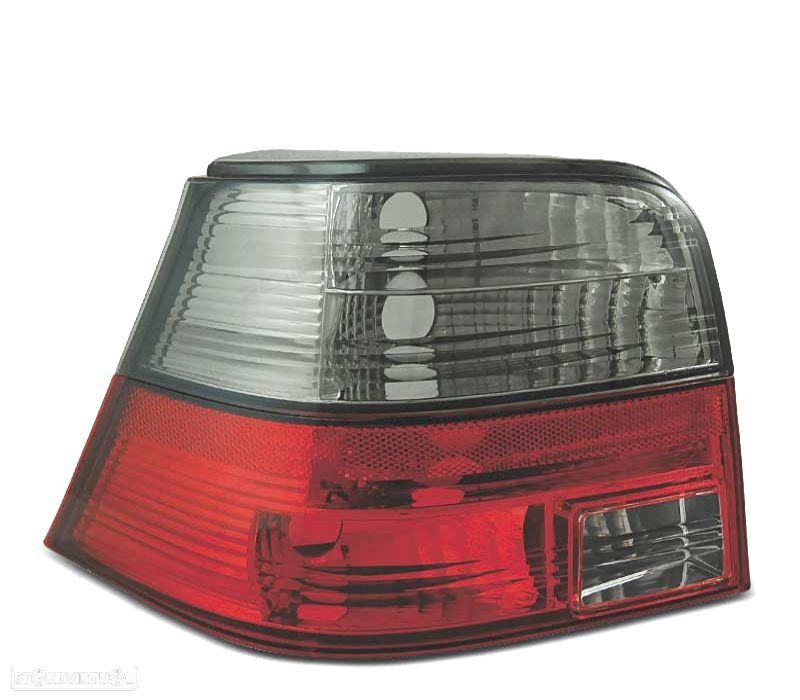 CONJUNTO DE FAROLINS VOLKSWAGEN VW GOLF 4 HATCHBACK 97-03 VERMELHO FUMADO LEX - 2