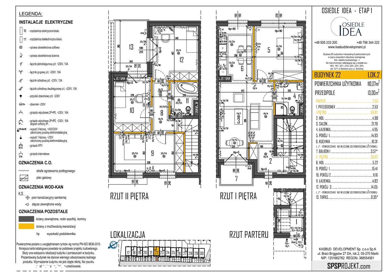 ETAP I - BUD. 22 LOK.2 APARTAMENT 2 POZIOMY + MIEJSCE POSTOJOWE