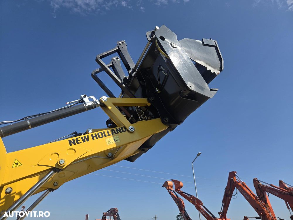 New Holland B115D, NOU, ROTI EGALE, 10t, FULL OPTION, motor 120CP, brat excv extensibil cu inst picon, cupa multifunctioinala 4x1, aer conditionat, masa operationala 10tone, cutie AUTOMATA POWERSHIFT, JOYSTICKURI, posibilitate leasing 5 ani-PROMOTIE 88.900 EUR - 25