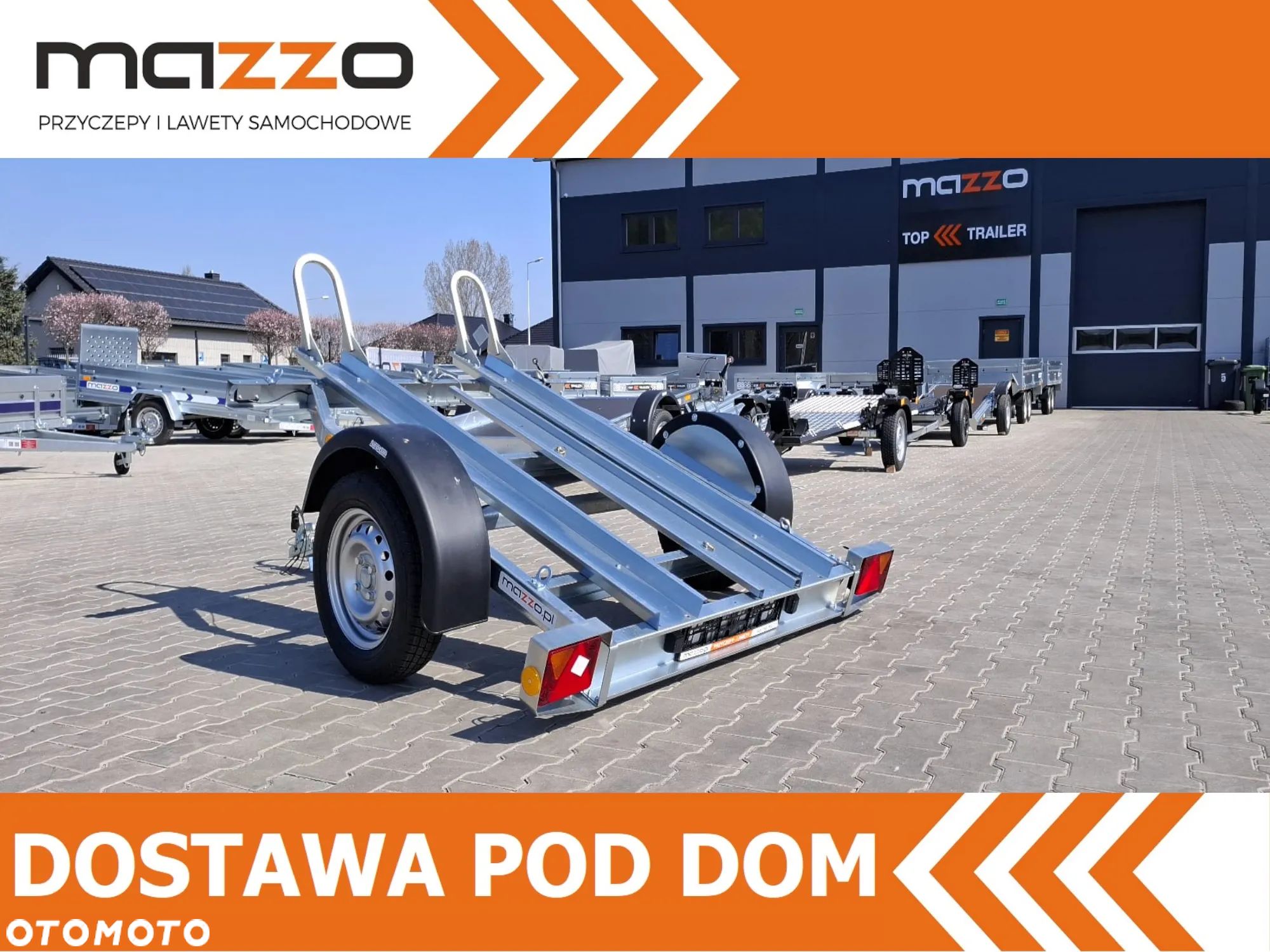 Neptun GN064 DOSTAWA Przyczepka na dwa motocykle 225x130 DMC 750kg UCHYLNA motocyklowa MOTO - 1