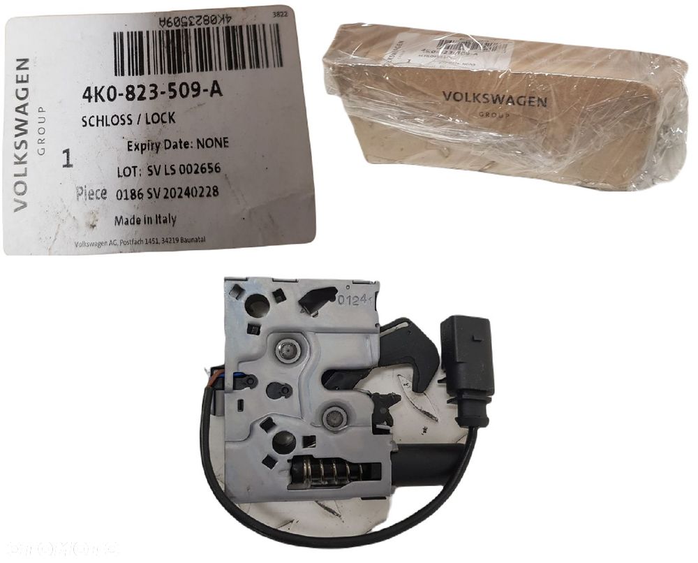 FABRYCZNIE NOWY ORYGINALANY ZAMEK RYGIEL MASKI POKRYWY SILNIKA AUDI A6 C8 A7 II 2  4k0823509a 17-25 - 1