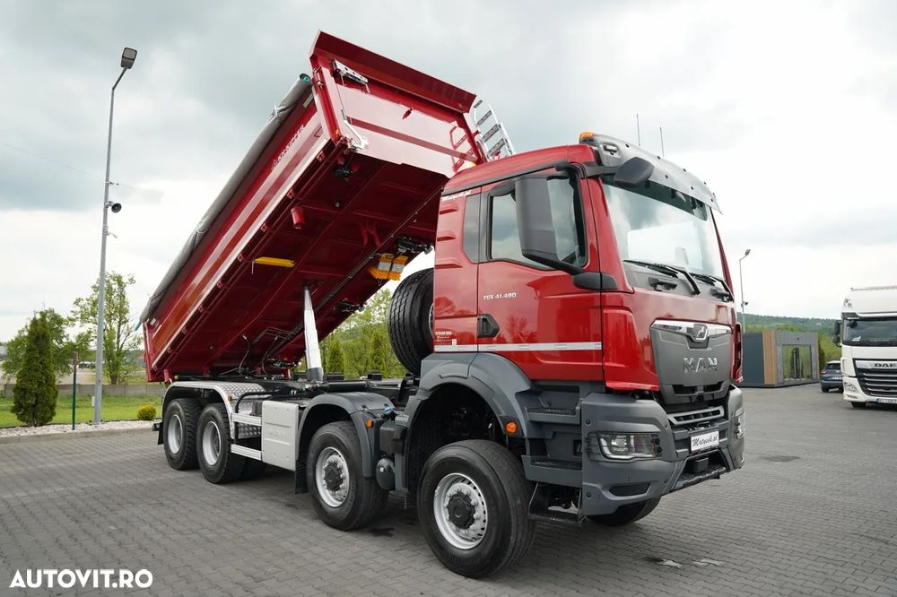 MAN TGS 41.480 / 8x8 / BASCULANĂ SPATE / MANUAL / NOU NOU / KH-KIPPER / - 7
