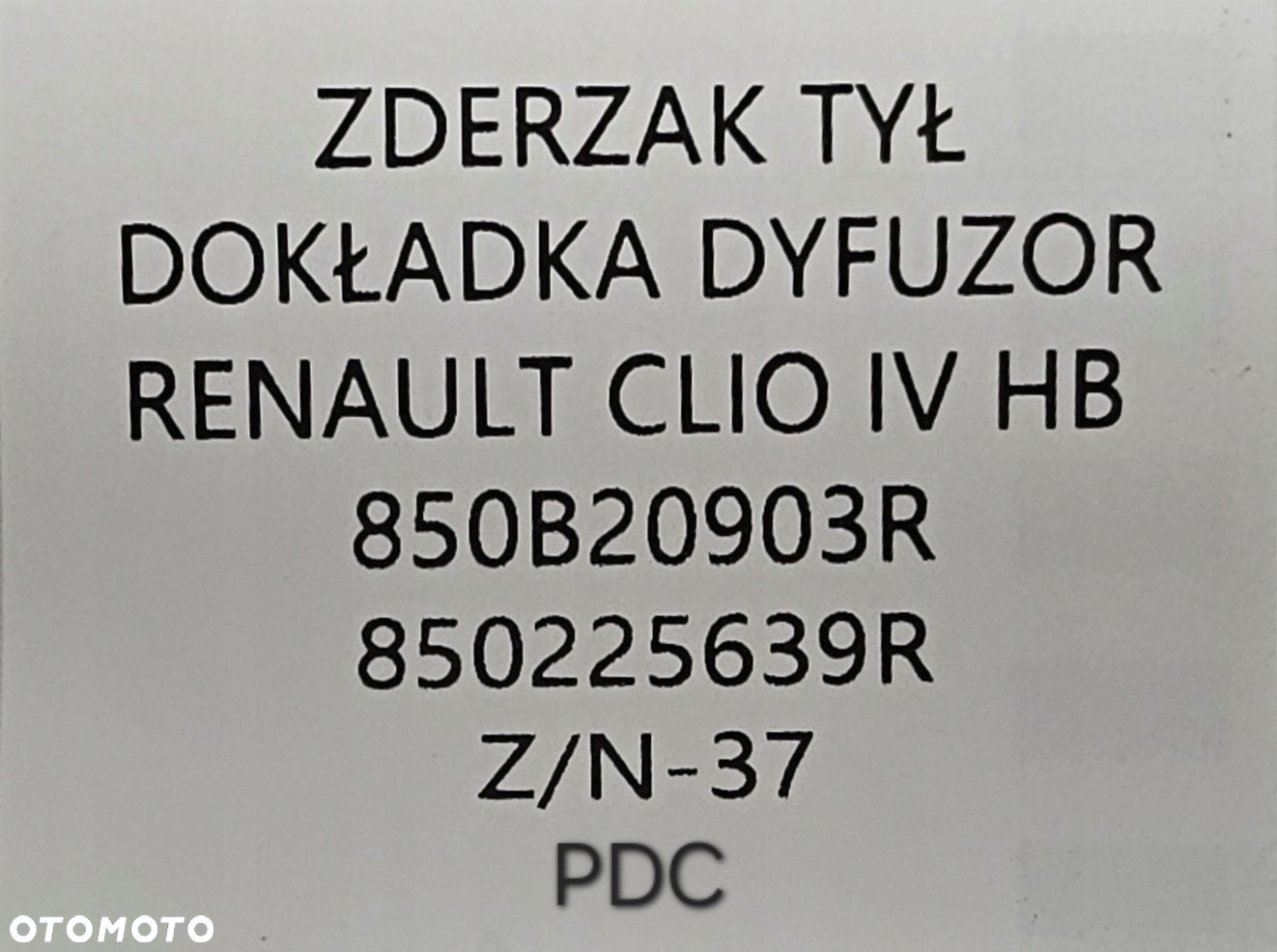 NOWY ORYGINALNY ZDERZAK TYŁ RENAULT CLIO IV HATCHBACK 4x PDC 2012-2016 - 9