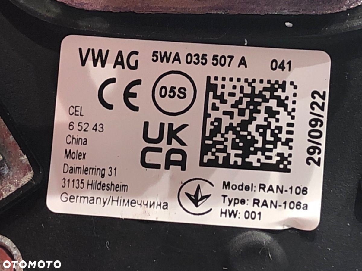 ANTENA - 134.00 PLN - SKODA OCTAVIA IV (NX3, NN3) 2020 - 2022 2.0 TDI 110 kW [150 KM] olej napędowy - 4