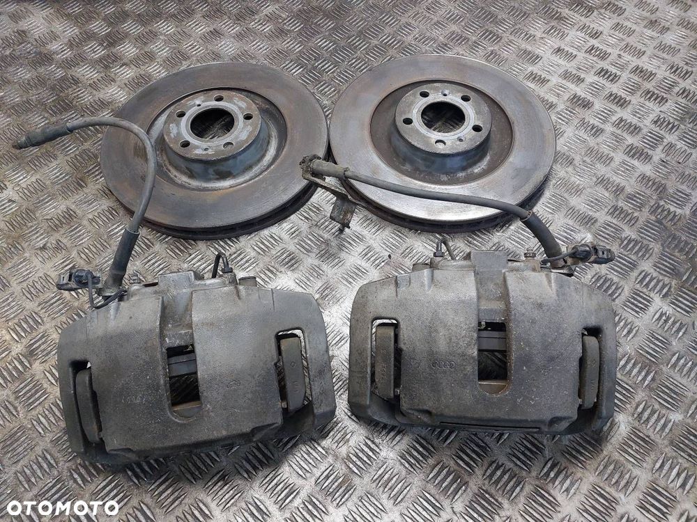 TARCZE HAMULCOWE PRZÓD + KLOCKI + ZACISKI AUDI A8 D3 4.2 V8 - 1