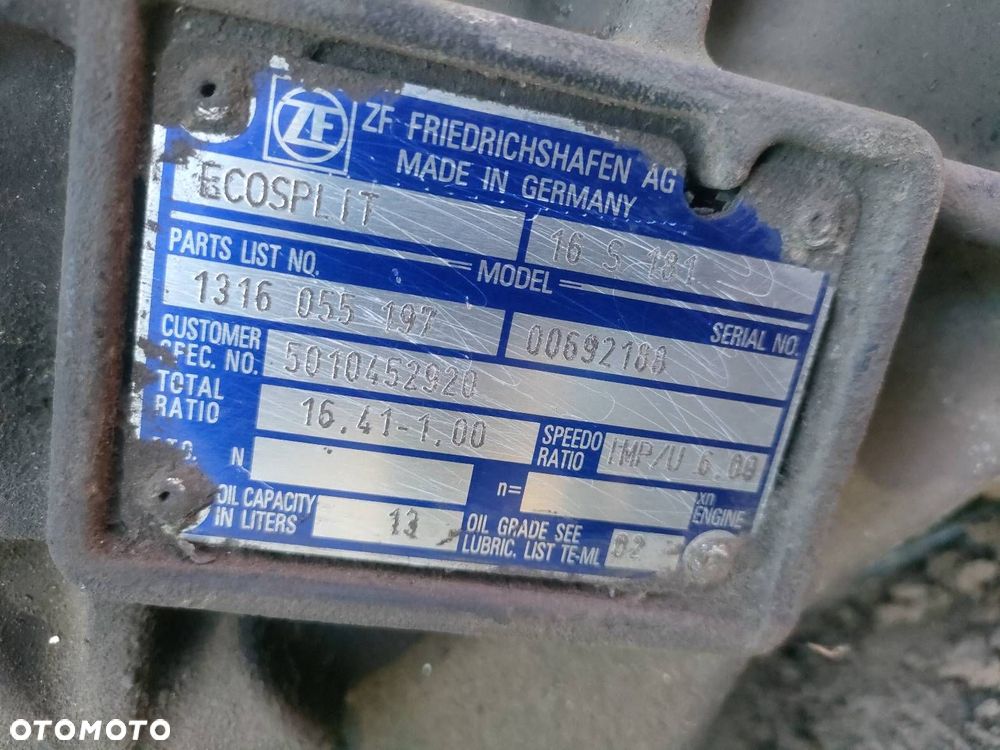 SKRZYNIA BIEGÓW RENAULT PREMIUM  SKRZYNIA ZF 16S181 - 3