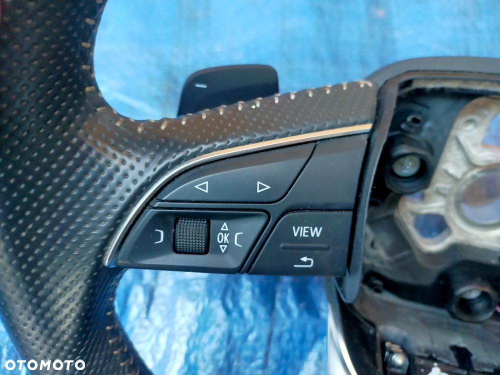 Audi Q7 SQ7 4M S-Line / Kierownica ŚCIĘTA / ŁOPATKI / ORYGINAŁ - 5