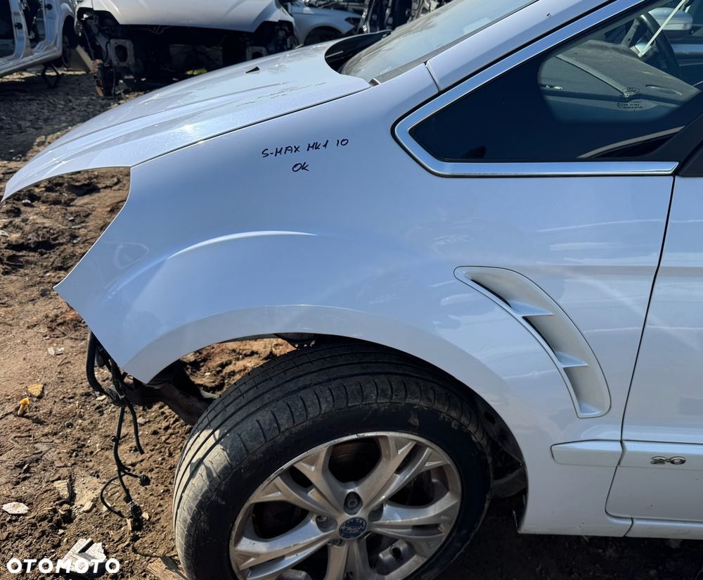 BŁOTNIK LEWY PRZÓD FORD S-MAX MK1 KOLOR I0 BIAŁA PERŁA - 1