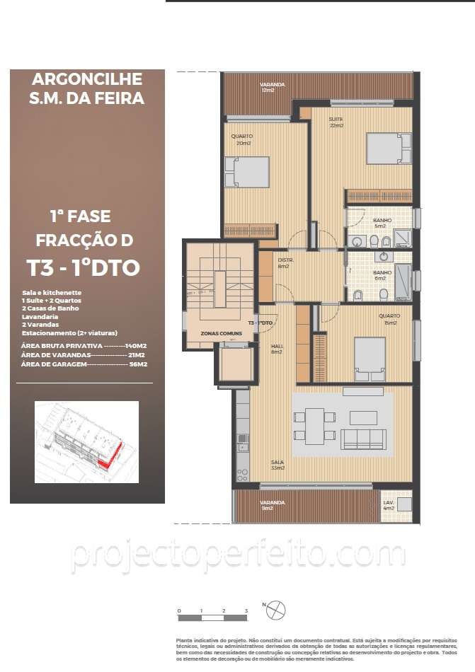 Apartamento T3 Venda em Argoncilhe,Santa Maria da Feira - Grande imagem: 4/12