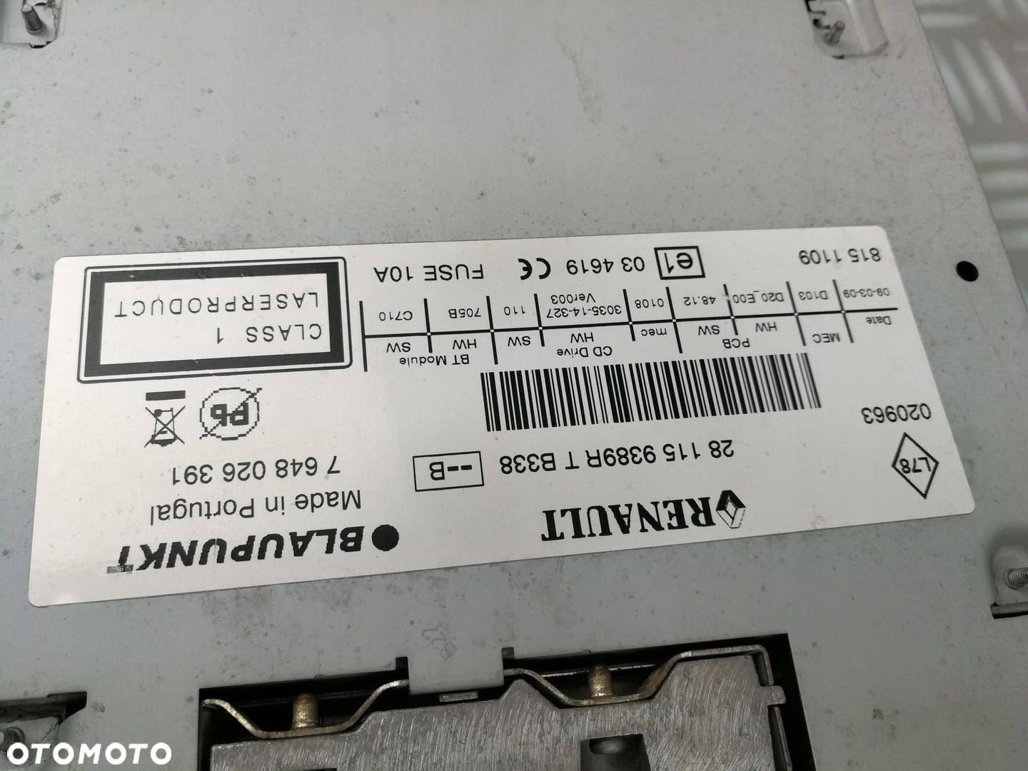 281159389R radio fabryczne CD FM AM RENAULT SCENIC III 3 MEGANE III 3 2008- - 7