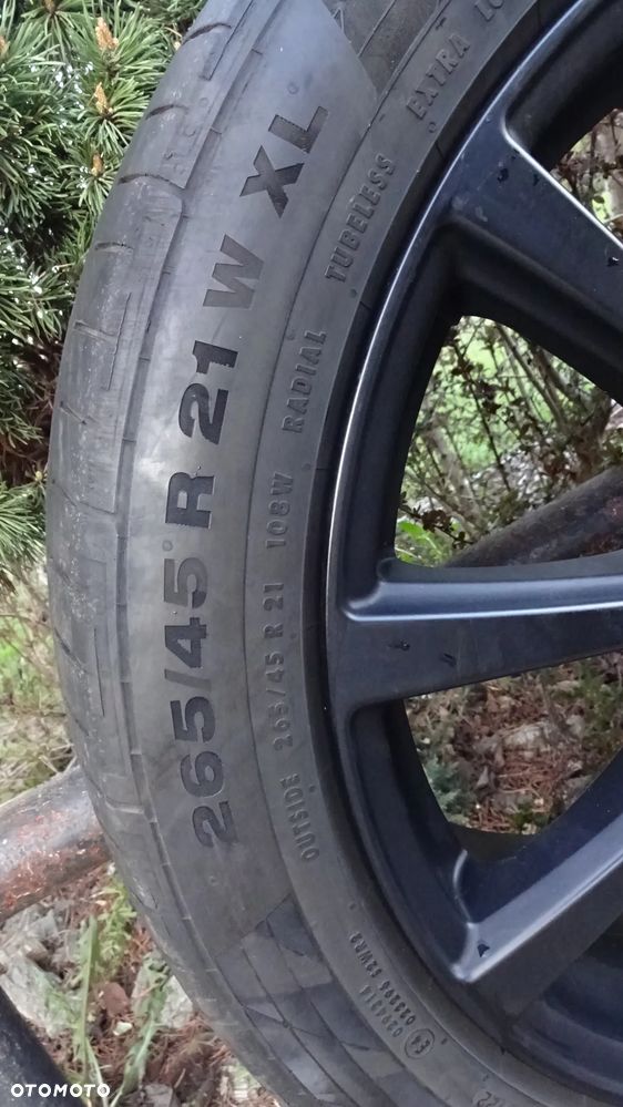 Koła letnie 21'' 5x108 Audi ET38,5 KBA50745 265/45R21 Continental - 12
