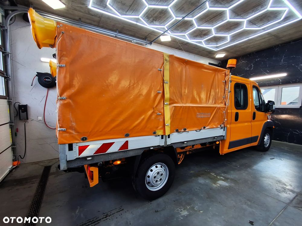 Citroën Jumper Ducato Doka Dubel Kabina Brygadówka Skrzynia Pomarańczowy Służba Drogowa Służba Autostradowa Plandeka Kamera Cofania Hak Webasto Klimatyzacja Niski Przebieg 99 Tyś Km 7 Osób - 4