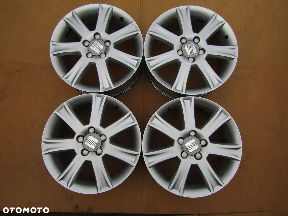 4x Felgi Aluminiowe 17 Seat Leon Altea VW Caddy Golf V VI T4 Jetta Skoda Octavia II 7 j 5x112 ET54 piasta 57,1 nr oryginału 1P0601025J - 3