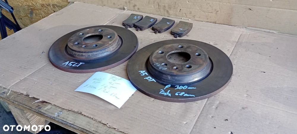 Tarcze hamulcowe klocki tył tylne 300mm Audi A5 8T 2.0 TDI - 4