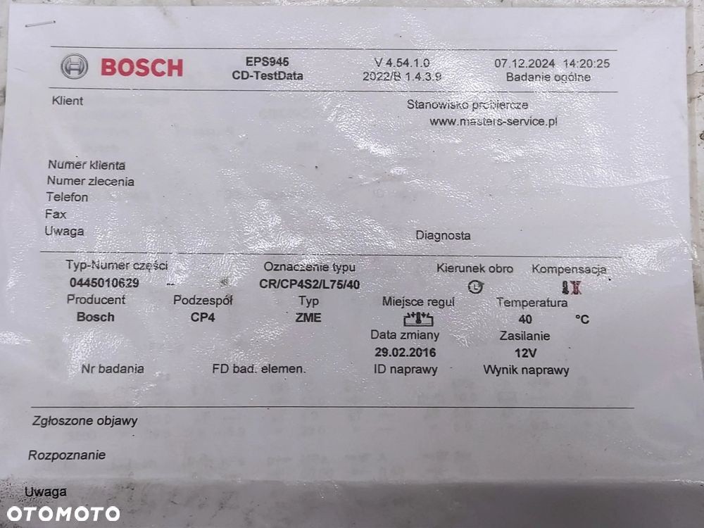 JAGUAR XF I X250 XJ X351 LAND ROVER DISCOVERY IV L319 RANGE ROVER IV VOGUE L405 SPORT I L320 SPORT II L494 POMPA WTRYSKOWA ZREGENEROWANA WYDRUK ORYGINAŁ - 10