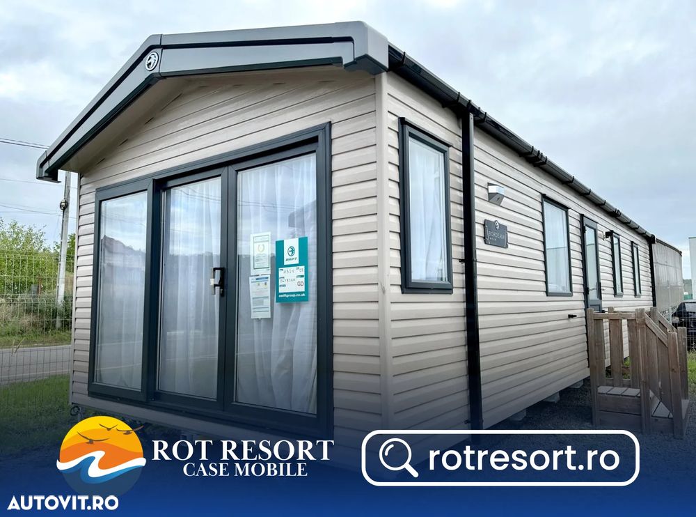 Alta Casa mobila Swift Morlaix nr. 061 | Tamplarie PVC si incalzire centrala pe gaz cu calorifere | 11 x 3.7 m | 2 dormitoare si 2 bai - 1