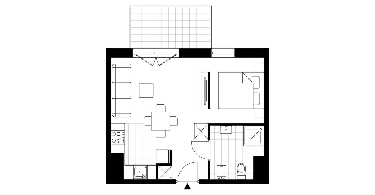 1-pokojowe mieszkanie 33m2 + balkon Bez Prowizji - Pełny obrazek: 4/12