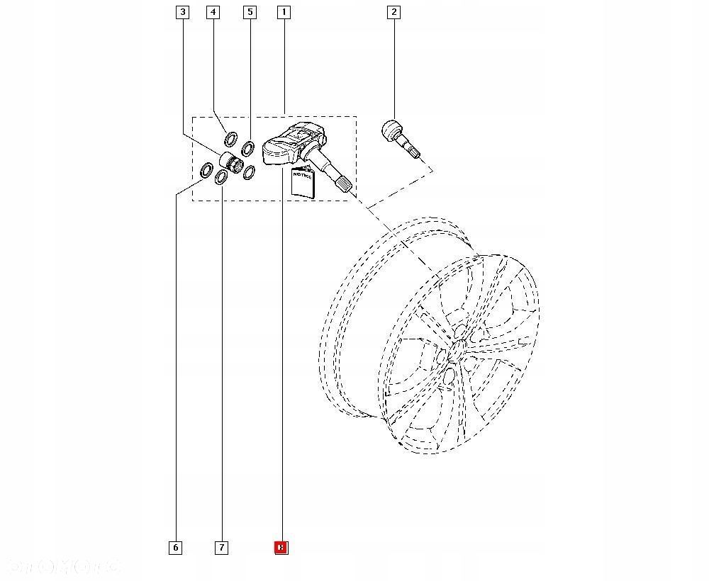 CZUJNIK CIŚNIENIA OPON RENAULT SCENIC III 407003743R - 8