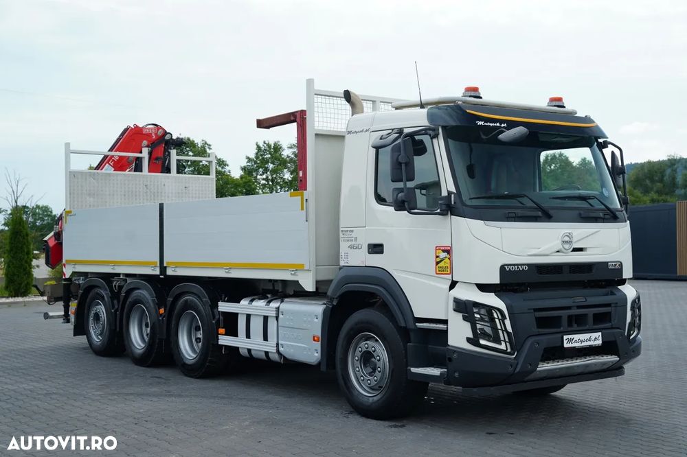 Volvo FMX 460 / 8x4 / LIVRARE - 6,1 M / HDS FASSI F 185 A.2.24 - 12,55 M / TRIDEM / MAX. CAPACITATE DE RIDICARE: 5.500 KG / TELECOMANDĂ / CAMERĂ / I-SHIFT / EURO 6 - 9